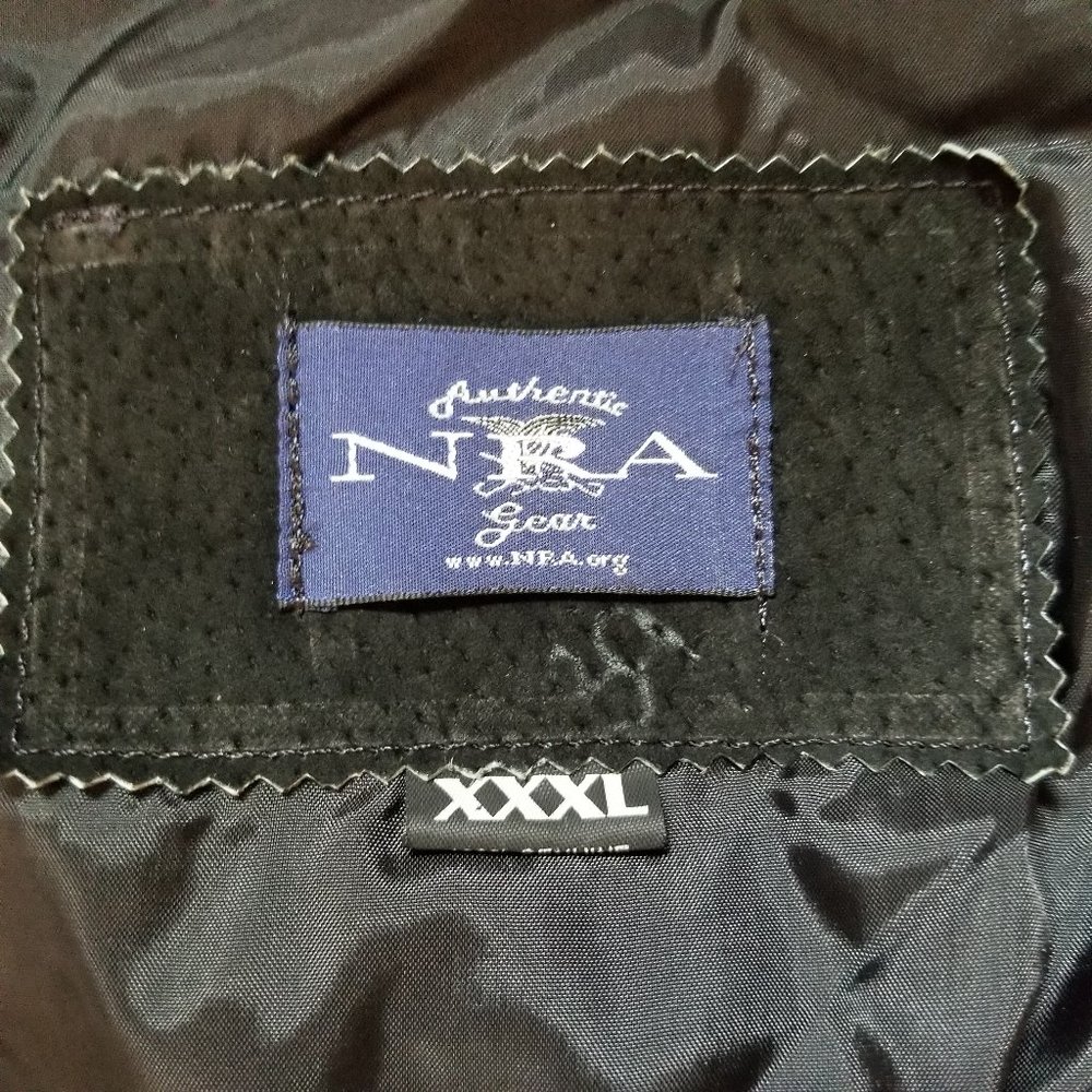 Authentic NRA Gear XXXL Leather Suede Vest Concealed Carry Men's Distressed - Picture 9 of 12